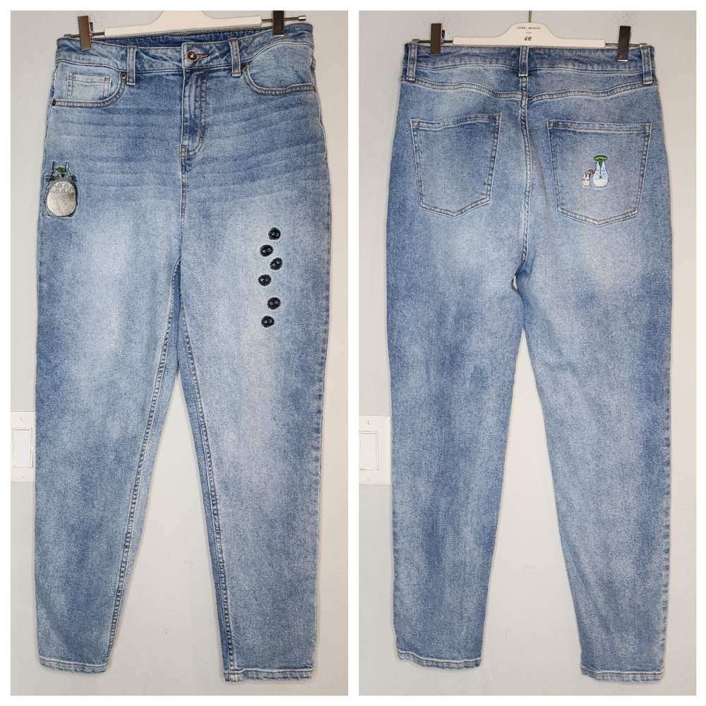 Her Universe My Neighbor Totoro Embroidered Mom Jeans Size 9